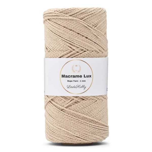 LindeHobby Macrame Lux, Knyttegarn, 1 mm